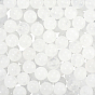 120 шт. круглые бусины из натурального белого нефрита