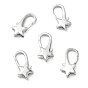 SHEGRACE Brass Lobster Claw Clasps, Star, Cadmium Free & Lead Free & Nickel Free