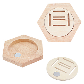 Présentoir de médailles en nid d'abeille auto-adhésif en bois, boîte de sport d'épissure créative hexagonale