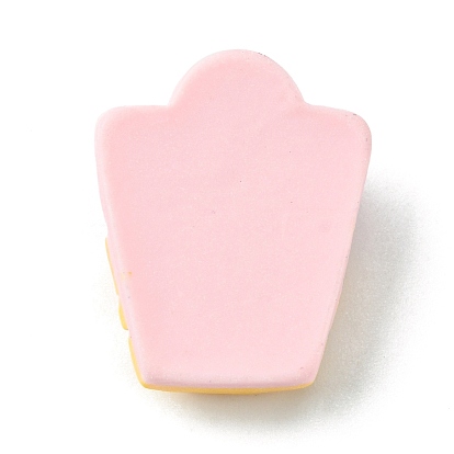 Opaque Resin Imitation Food Decoden Decoden Cabochons, Pink