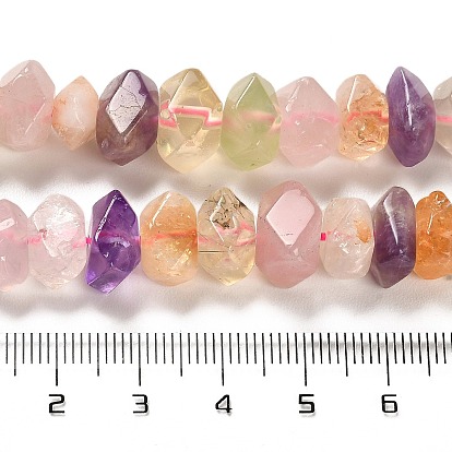 Brins de perles de quartz mélangés naturels, facette, nuggets