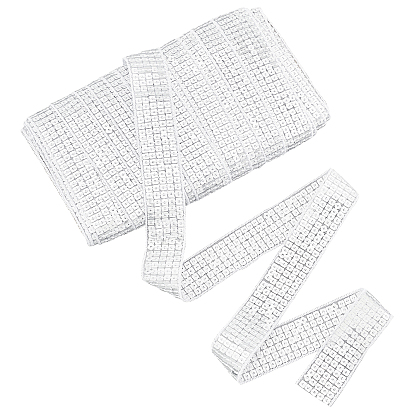 Блестящая лента из полиэстера, с блестками, для шитья и свадебного оформления свадьбы