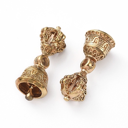 Brass Buddhist Beads, Dorje Vajra, Buddha Jewelry Findings, Bell
