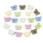 Handmade Porcelain Beads, Bright Glazed Porcelain, Butterfly