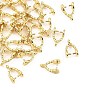 SHEGRACE Brass Ice Pick Pinch Bails, Cadmium Free & Nickel Free & Lead Free, Oval