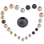 24Pcs 12 Style 304 Stainless Steel Textured Spacer Beads, Round