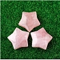 Natural Rose Quartz Healing Star/Heart Figurines, Reiki Energy Stone Display Decorations