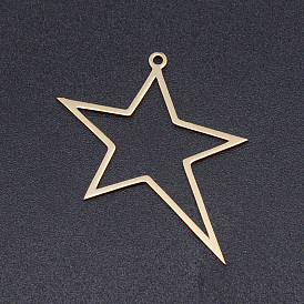 201 Stainless Steel Laser Cut Pendants, Star