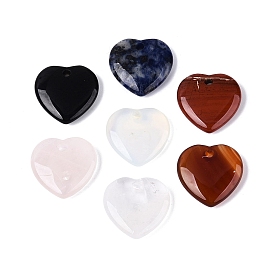 Природные и синтетические Gemstone подвески, сердце прелести
