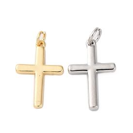 Латунные подвески, без кадмия, без никеля и без свинца, с прыгающим кольцом, крестик