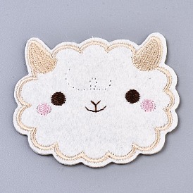 Sheep Appliques, Computerized Embroidery Cloth Iron on/Sew on Patches, Costume Accessories