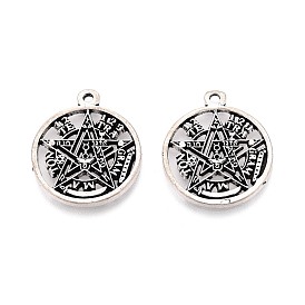 Сплавочные подвески тибетского стиля, тетраграмматон пентаграмма викканские чары, без свинца и без кадмия