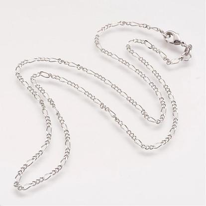 Collares de cadena de latón, con broches de langosta