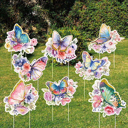 Gartenpfahl aus PP-Kunststoff, Bodeneinlage Dekor, für Hof, Rasen, Gartendekoration