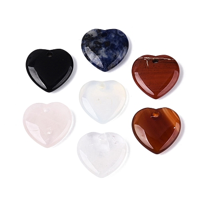 Природные и синтетические Gemstone подвески, сердце прелести