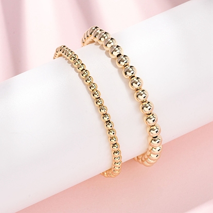 Круглые браслеты из латунных бусин для женщин