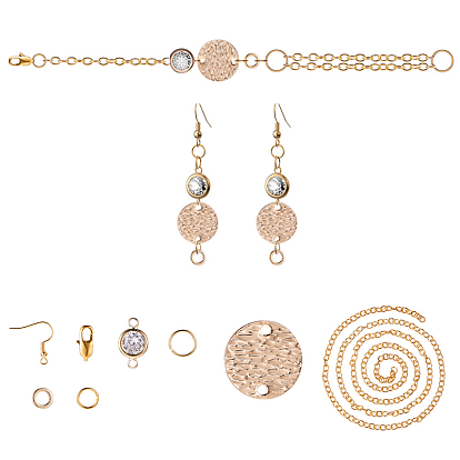 DIY Jewelry Making, with Brass Lobster Claw Clasps, Unwelded Brass  Cable Chains, Jump Rings, Earring Hook and Brass Glass Links