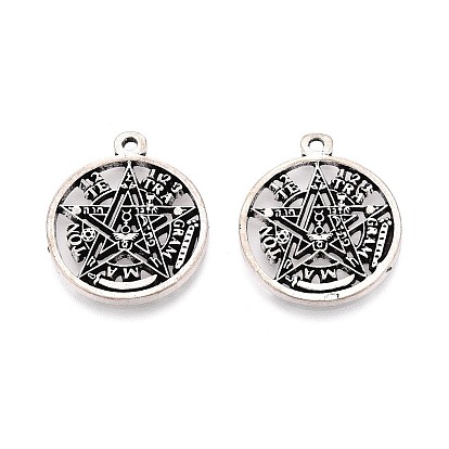 Сплавочные подвески тибетского стиля, тетраграмматон пентаграмма викканские чары, без свинца и без кадмия