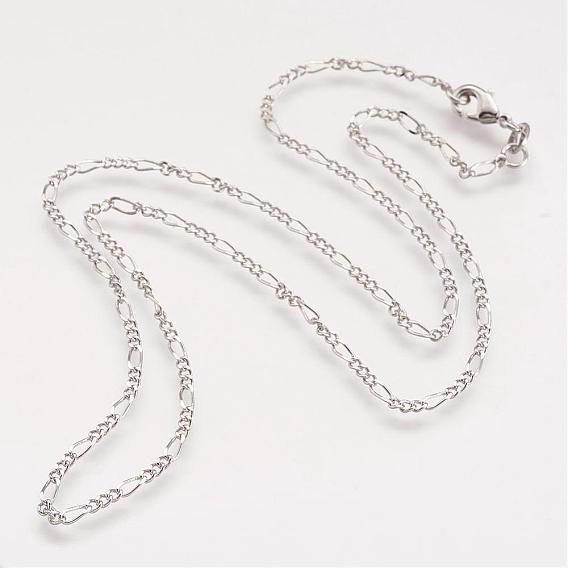 Brass Chain Necklaces, with Lobster Clasps