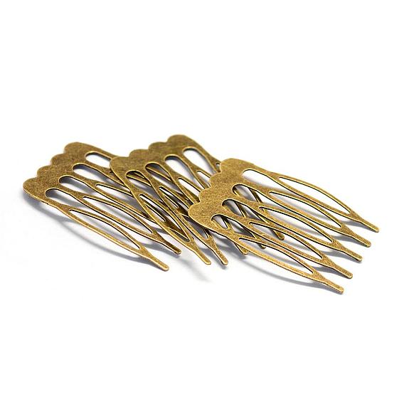 Iron Hair Comb Findings, 25x39x1mm