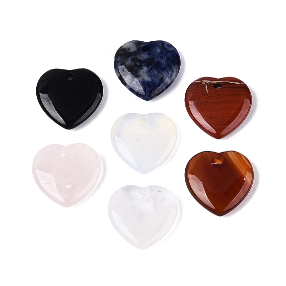 Природные и синтетические Gemstone подвески, сердце прелести