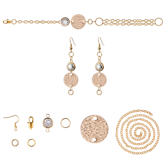 DIY Jewelry Making, with Brass Lobster Claw Clasps, Unwelded Brass  Cable Chains, Jump Rings, Earring Hook and Brass Glass Links
