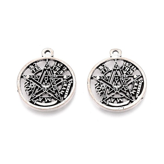 Сплавочные подвески тибетского стиля, тетраграмматон пентаграмма викканские чары, без свинца и без кадмия
