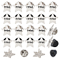 15 Bags Star with Word I Tried Alloy Lapel Pin Back Brooches for Backpack Clothes