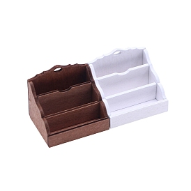 Деревянная подставка для журналов мини-модель, аксессуары для кукольного домика с микро-ландшафтом, притворяясь опорными украшениями