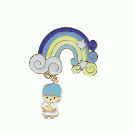 Colorful Rainbow Angel Baby Enamel Pin Cute Star Badge Jewelry
