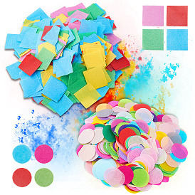 10 Bags Flat Round Paper Confetti, 7 Sets Paper Confetti, for Party Decorations