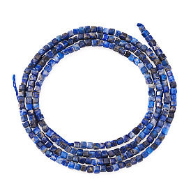 1 Strand Natural Lapis Lazuli Beads Strands, Faceted, Cube