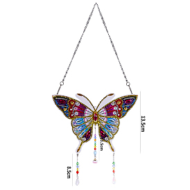 DIY Resin Sun Catcher Pendant Decoration Diamond Painting Kit, for Home Decorations, Butterfly
