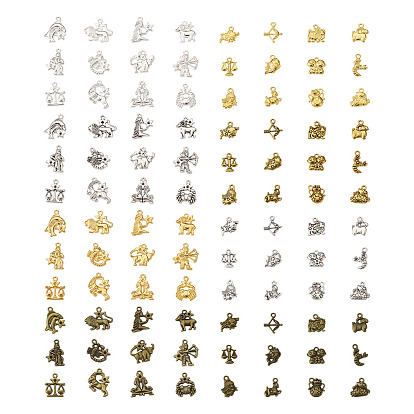 Alloy Pendants, Cadmium Free & Lead Free, 12 Constellations Shape