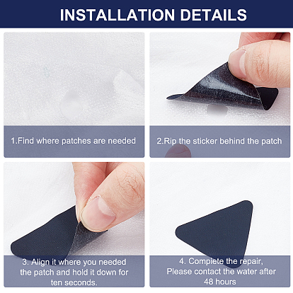 Nbeads 9 Sheets Self-Adhesive Nylon Repair Patches, for Clothing Down Jacket Repair Holes Tearing, Rectangle
