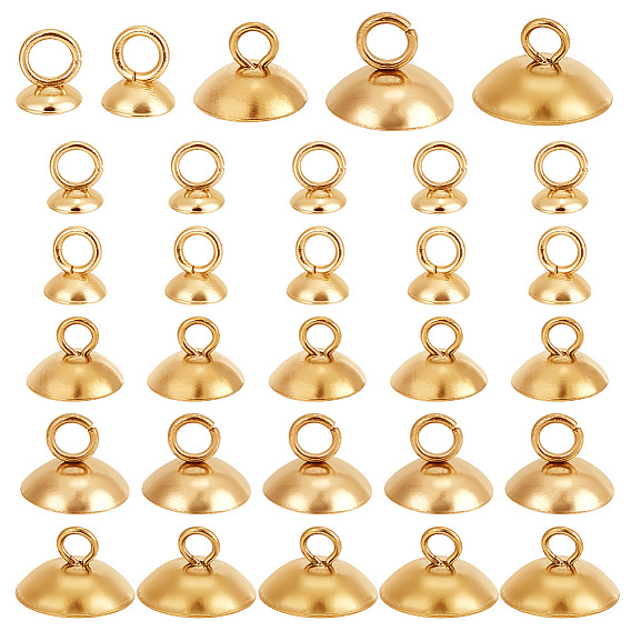 75 шт. 5 стили 304 нержавеющая сталь бусины колпачки подвески, с поручнями для чашек