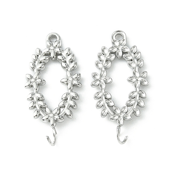 304 подвески из нержавеющей стали, овальные венки