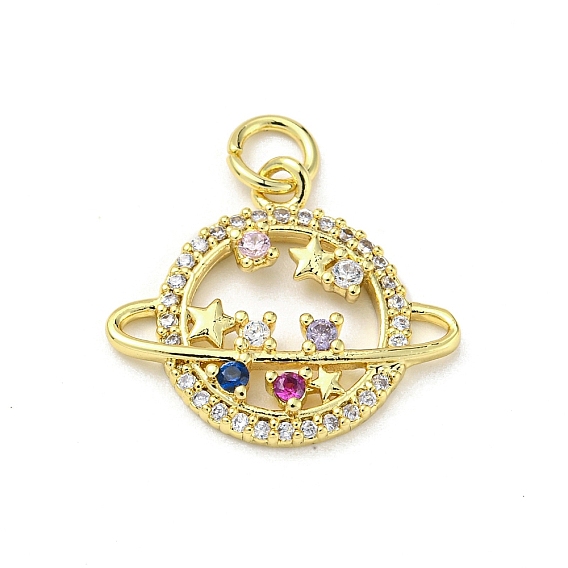 Латунь с кубическим цирконием подвеской, без кадмия и без свинца, планета