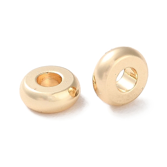 Rack Plating Brass Spacer Beads, Long-Lasting Plated, Lead Free & Cadmium Free, Disc