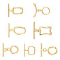 7Sets Brass Toggle Clasps, Cadmium Free & Lead Free, Long-Lasting Plated, Mixed Shape