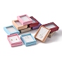 Cardboard Jewelry Boxes, for Ring, Necklace, Earring, with  Clear Window and Sponge Inside, Rectangle