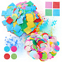 10 Bags Flat Round Paper Confetti, 7 Sets Paper Confetti, for Party Decorations