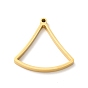 Ion Plating(IP) 304 Stainless Steel Open Back Bezel Pendants, For DIY UV Resin, Epoxy Resin, Pressed Flower Jewelry, Ginkgo Leaf