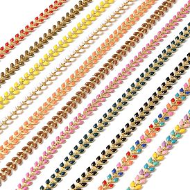 Латунные эмалевые листовые цепи, пайки, долговечный, с катушкой, золотые