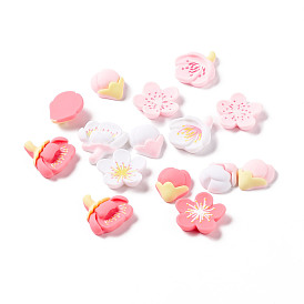 Opaque Resin Cabochons, Flower