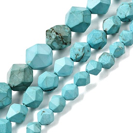 Бусины из натурального магнезита, окрашенная и подогревом, звезды вырезать круглые бусы