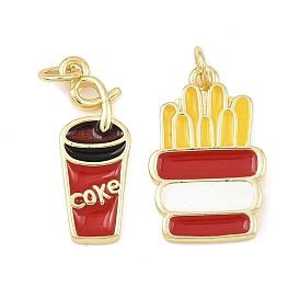 Латунь эмаль подвески, золотые, с целью перехода в кольце