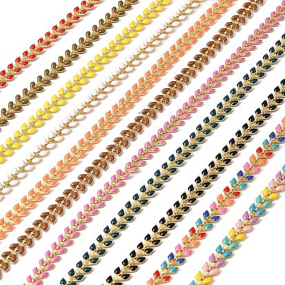 Латунные эмалевые листовые цепи, пайки, долговечный, с катушкой, золотые