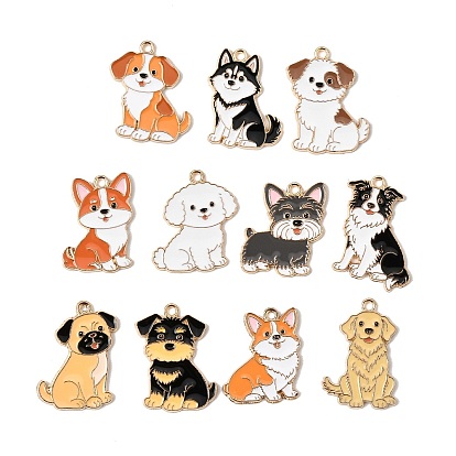 Colgantes de la aleación del esmalte, encantos de perros