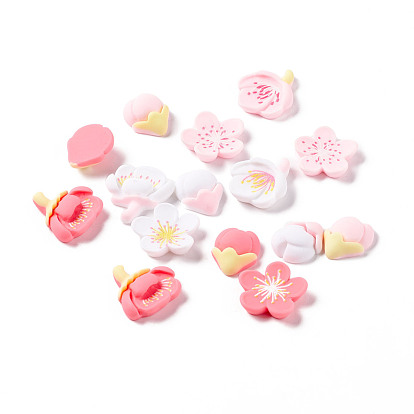 Opaque Resin Cabochons, Flower